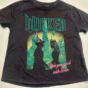 Abercrombie Kids Wicked Short Sleeve Tee - Black with Green & Pink Print